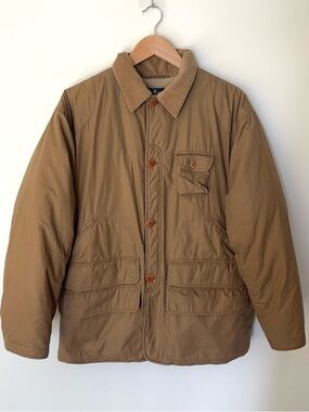 Vintage 80s Ralph Lauren Down Hunting Jacket Men’s M Insulated Puffer Corduroy